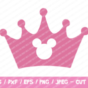 252 Disney Crown SVG, Crown Cut File, Instant Download, Cricut, Silhouette, Heart Crown SVG, Princess Crown, Mickey Head Crown, Disney Crown