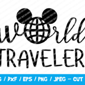 256 Disney World Traveler SVG, Disney Trip, Disney Traveler, Disney SVG, Disney Vacation, Mickey Svg, Mickey Mouse Head Svg, Disney World