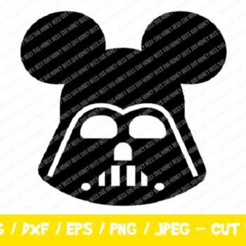 257 Mickey Head Darth Vader Svg, Mickey Mouse Head Shape Svg, Disney Monogram Frame Svg, Star Wars Disney Svg, Darth Vader with Mickey Head