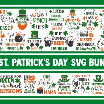 26 St Patricks Day SVG Bundle, shamrock svg, clover svg, leprechaun svg, irish svg, svg designs, svg quotes, pinch proof svg, lucky svg, dru