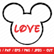 261 Mickey Head Svg, Mickey Mouse Head Shape Svg, Disney Love Svg, Mickey Love Head Svg, Mickey Mouse Cricut, Disney Trip, Couple Disney T-S