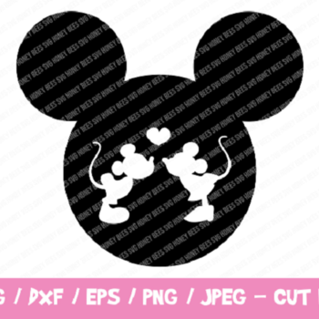 271 Mickey Head SVG, Mickey Minnie SVG, Mickey Minnie Kissing, Disney Files Cricut Silhouette, Disney Trip, Minnie Mouse Mickey Mousse Love