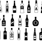 29 Alcohol bottle whiskey svg liqueur cognac brandy wine vodka gin images clip art