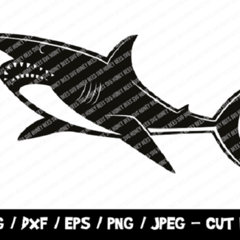 298 Shark SVG, Shark Cut File, Paw Svg, Instant Download, File For Cricut & Silhouette, EPS, Fish Prints Dxf, Vinyl Cutting File