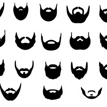 3 Beard and mustache svg styles designs club haircut barber clip art