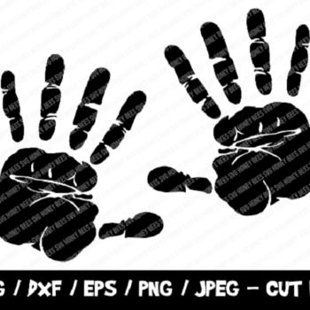 3 Hand Prints SVG, Hands Cut File, Finger Print Svg, Instant Download, File For Cricut & Silhouette, EPS, Hands Print Dxf, Vinyl Cutting Fil