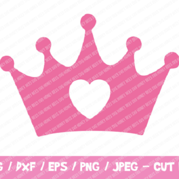 30 Crown SVG, Crown Cut File, Instant Download, Cricut & Silhouette, Heart Crown SVG, Princess Crown, Princess SVG, Pink Crown, Crown Cut Fi