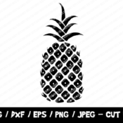 301 Pineapple SVG, Pineapple Cut File, Fruits Svg, Instant Download, File For Cricut & Silhouette, EPS, Pineapple Dxf, Vinyl Cutting File