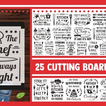 31 Cutting board SVG Bundle, kitchen svg, cooking svg, cook svg, apron svg, kitchen towel svg, svg designs, svg quotes, chef svg, mom svg, p