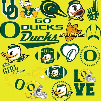 31 Oregon Ducks svg Dxf Eps Png, Cut File Pack , Download Football Files, Cricut, Cameo, Vinyl Machine Active