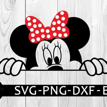 32 Peeking minnie svg, disney svg, minnie mouse svg, instant download, silhouette cameo, cutting files, disney shirt svg