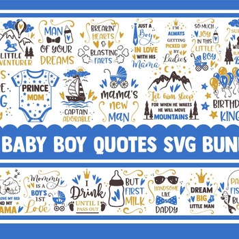 34 Baby boy SVG Bundle, baby svg, newborn svg, baby onesie svg, svg designs, svg quotes, toddler svg, welcome baby svg, hello world svg, png