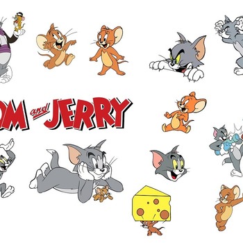 34 Tom and Jerry svg,cut files,silhouette clipart,vinyl files,vector digital,svg file,svg cut file,clipart svg,graphics clipart