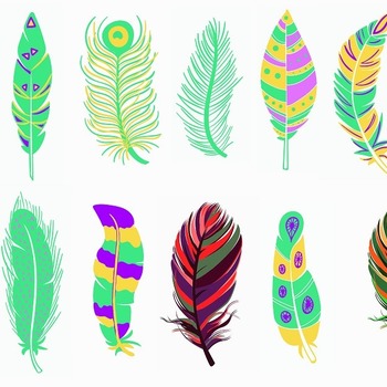 35 Feather Colorful svg,cut files,silhouette clipart,vinyl files,Vector Digital,svg file,svg cut file,clipart svg,graphics clipart