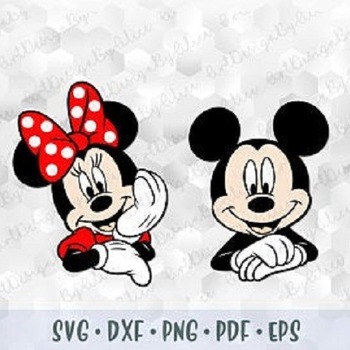 35 Mickey Minnie Mouse SVG PNG Head Face Ears Hands Red Bow Layered Cut file Cricut Silhouette Studio Iron on Transfer Print Sublimation Des