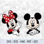 35 Mickey Minnie Mouse SVG PNG Head Face Ears Hands Red Bow Layered Cut file Cricut Silhouette Studio Iron on Transfer Print Sublimation Des