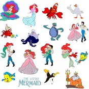 36 The little mermaid svg,cut files,silhouette clipart,vinyl files,vector digital,svg file,svg cut file,clipart svg,graphics clipart