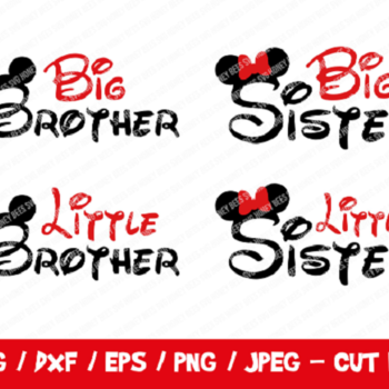 37 Little Sister, Big Sister, Little Brother, Big Brother, Mickey SVG, Mickey Cut File, Instant Download, Cricut & Silhouette, Mickey Head