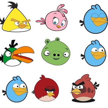 38 Angry Birds svg,cut files,silhouette clipart,vinyl files,vector digital,svg file,svg cut file,clipart svg,graphics clipart