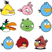 38 Angry Birds svg,cut files,silhouette clipart,vinyl files,vector digital,svg file,svg cut file,clipart svg,graphics clipart