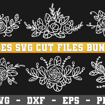 38 Rose SVG cut file, flower svg, roses svg bundle, svg designs, svg files, floral svg, flourish svg, leaf svg, leaves svg, bouquet svg,flow