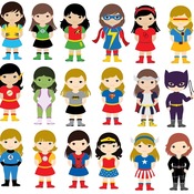 39 Girls Superhero Costumes svg,cut files,silhouette clipart,vinyl files,Vector Digital,svg file,svg cut file,clipart svg,graphics clipart