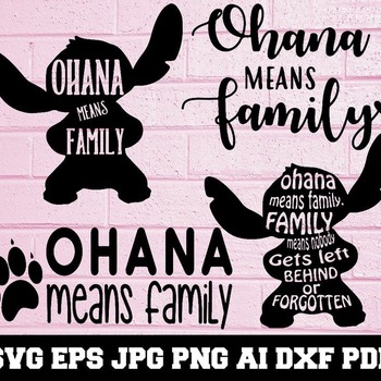 39 Ohana Means Family SVG Ohana Means Family Silhouette Ohana SVG Ohana Means Family Clipart Ohana Means Family Cut File Instant Download