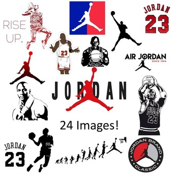 4 Michael Jordan SVG PNG 24 Images Cricut Image Basketball Air Jordan Cut Files Digital Download Ready to Cut Nike Clip Art