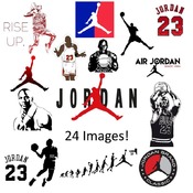 4 Michael Jordan SVG PNG 24 Images Cricut Image Basketball Air Jordan Cut Files Digital Download Ready to Cut Nike Clip Art