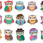 41 Hipster Owls svg,cut files,silhouette clipart,vinyl files,Vector Digital,svg file,svg cut file,clipart svg,graphics clipart