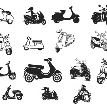 41 Scooter mobility svg electric icon black and white clip art designs images