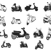 41 Scooter mobility svg electric icon black and white clip art designs images