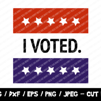 43 I Voted SVG File, Instant Download, Cricut, Silhouette, DXF File, PNG Clipart, Vinyl Cutting File, Tshirt Cut File, 2020 Election, Vote