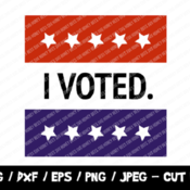 43 I Voted SVG File, Instant Download, Cricut, Silhouette, DXF File, PNG Clipart, Vinyl Cutting File, Tshirt Cut File, 2020 Election, Vote