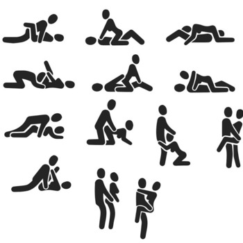 44 Sex poses svg icon clip art black and white images bundle designs