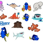 46 Finding Dory svg,cut files,silhouette clipart,vinyl files,vector digital,svg file,svg cut file,clipart svg,graphics clipart