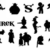 46 Shrek donkey svg princess fiona pinocchio gingerbread black and white bundle clip art