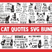 48 Cat SVG Bundle, cat mom svg, fur mom svg, svg designs, pet svg, paw svg, kitten svg, cat face svg, funny svg quotes, kitty svg, svg sayin