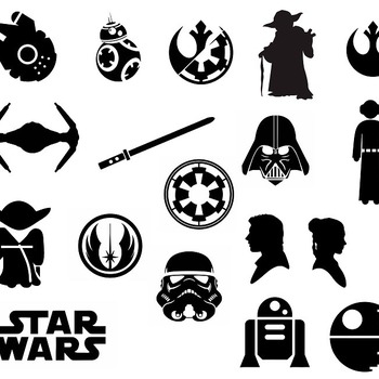 49 Star wars disney svg birthday background r2-d2 clip art images bundle