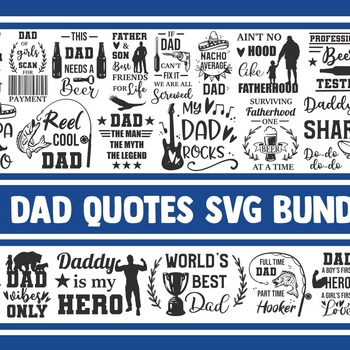 5 Dad SVG Bundle, father svg, papa svg, fathers day svg, husband svg, svg designs, svg quotes, svg sayings, beer svg, daddy shark svg, cricu