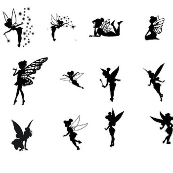 5 Tinkerbell svg,cut files,silhouette clipart,vinyl files,vector digital,svg file,svg cut file,clipart svg,graphics clipart