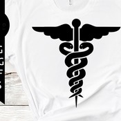 51 Caduceus svg, medical svg, nurse svg, digital download, silhouette cameo, shirt design, symbol svg, vector files, png, dxf