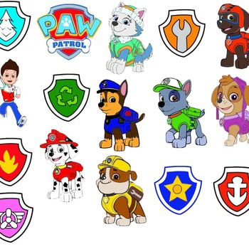 53 Paw Patrol svg,cut files,silhouette clipart,vinyl files,vector digital,svg file,svg cut file,clipart svg,graphics clipart