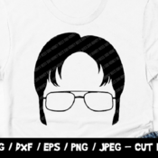 54 Dwight Schrute SVG, Dwight Schrute Face SVG, Dwight Schrute Silhouette, The Office Cut File, The Office SVG, Dwight Schrute Vector, Vinyl