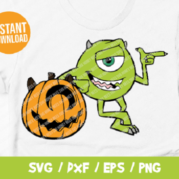 56 Mike Wazowski Halloween SVG, Monsters Inc SVG, Monsters University SVG, Mike Wazowski Svg, Mike Wazowski Pumpkin, Disney Halloween Vector