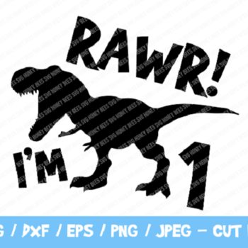 57 Rawr I'm 1, 1st Birthday Dinosaur SVG, One, First Birthday Tee, Dino Shirt, Dinosaur Party, Funny, Trendy Kids, Rawr SVG, Birthday Svg