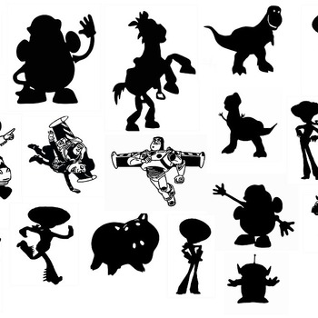 57 Toy Story sheriff svg woody buzz lightyear aliens rex hamm clip art image black and white