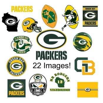 6 Green Bay Packers SVG and PNG Bundle 22 Images NFL Logo Cricut Image Football Cut Files Digital Download Ready to Cut Clip Art Digital Fil