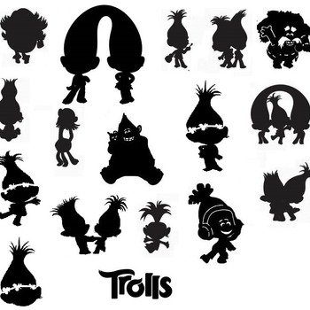 6 Princess Poppy Troll svg,cut files,silhouette clipart,vinyl files,vector digital,svg file,svg cut file,clipart svg,graphics clipart