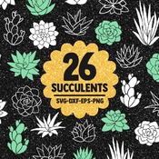 6 Succulent SVG bundle, cactus svg, cactus clipart, cacti svg, plant svg, plants svg, svg designs, svg files for cricut, nature svg, papercu